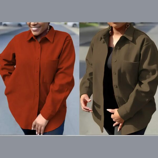 CY-1879 Ladies Oversized Twill Shirt