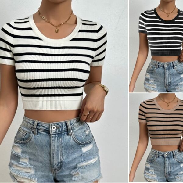 S-11790 Ladies Fitted Crop Top