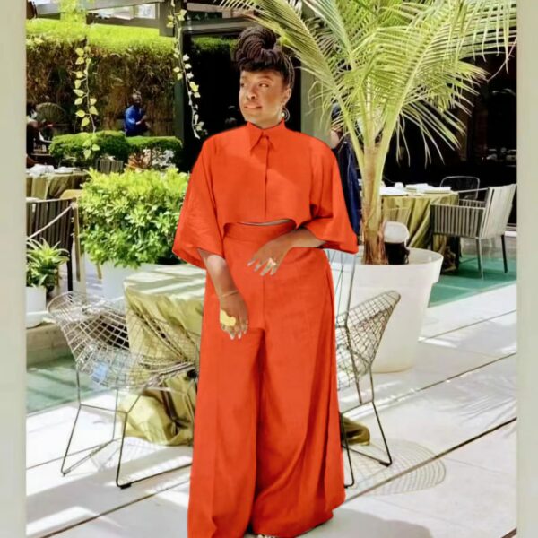 C4066# Women Long Sleeve Two Piece Skirt Set