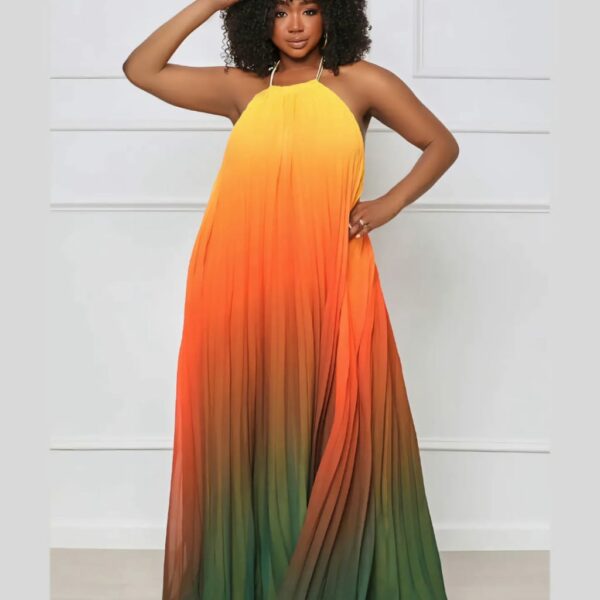 Q-18597h Women Sleeveless backless Dress