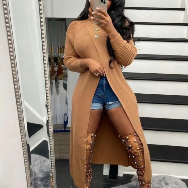 UB-3960 Long Sleeves High Neck Dress